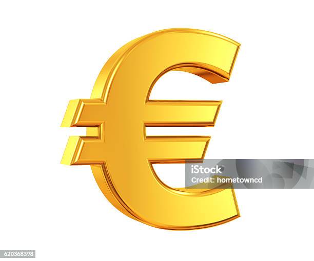 Gold Euro Symbol Stock Photo - Download Image Now - Euro Symbol, European Union Currency, Stereoscopic Image