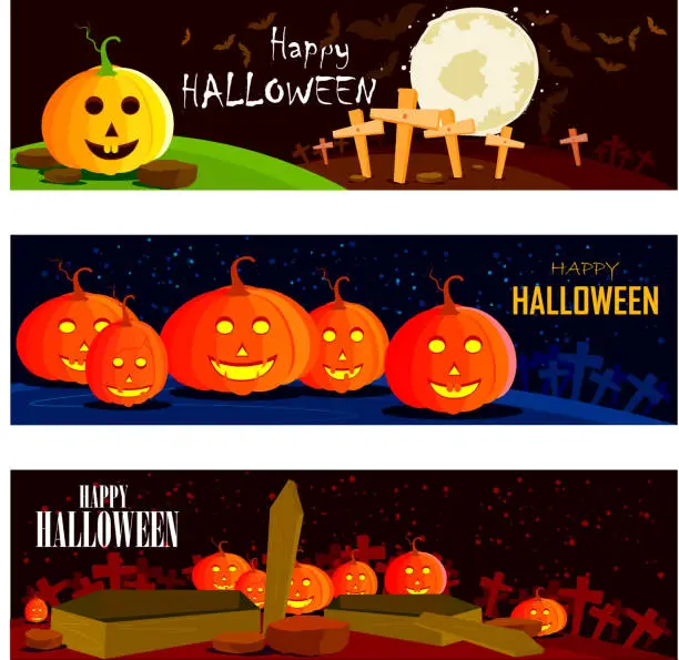 Vector illustration of Halloween theme background