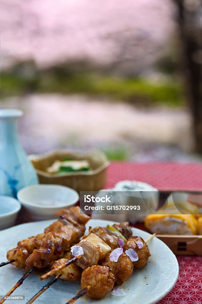 Cherry-blossom viewing of cooking spring events - Royalty-free Ao Ar Livre Foto de stock