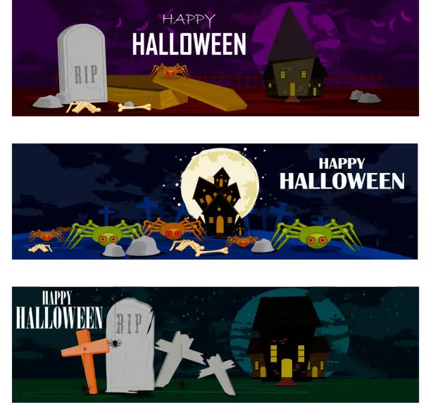 Vector illustration of Halloween theme background