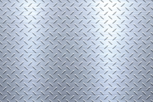 Background of metal diamond plate in silver color can be used for design.