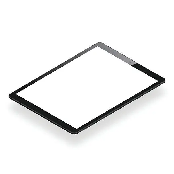 Vector illustration of Tablet Pc isolated on White Background - Isometric Tablet Template