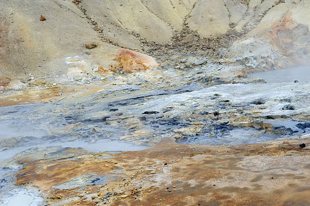 istock Mud pots and steam vents at Seltun 620381306