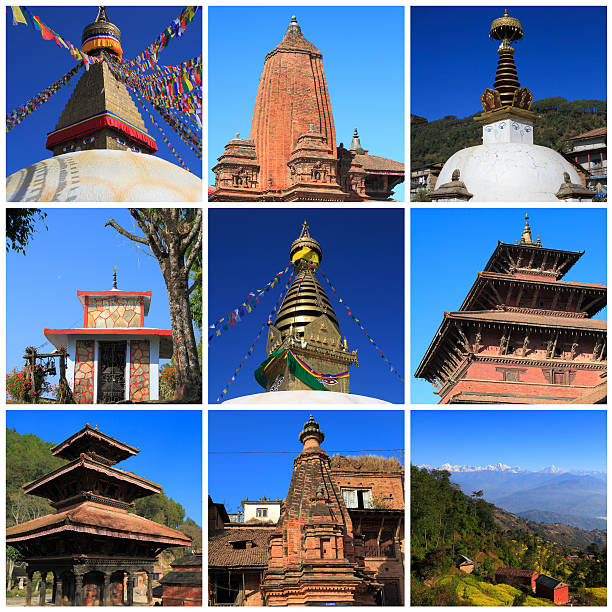 ネパールの印象 - monkey temple audio ストックフォトと画像