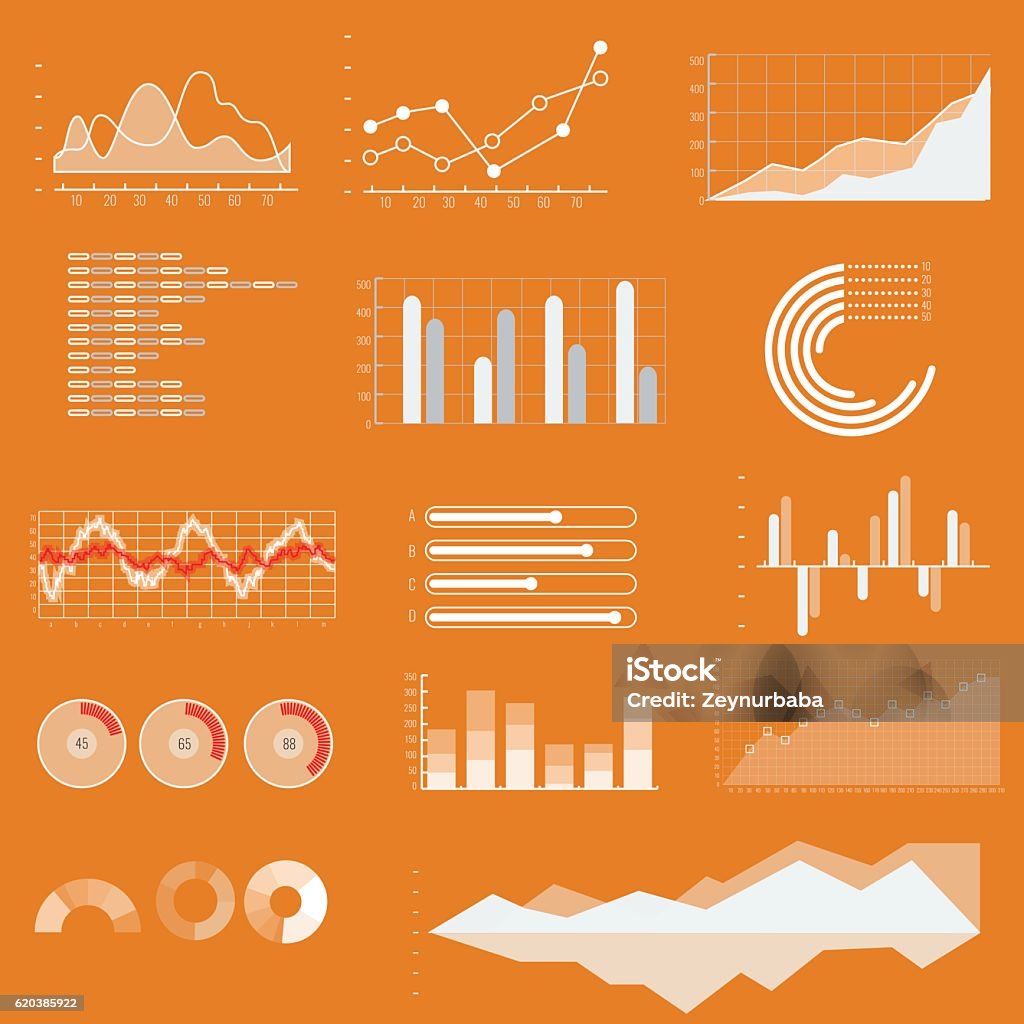 Thingraph Examples Thin Line Vector Graphs Charts And Diagrams With Flat Elements Stock ...