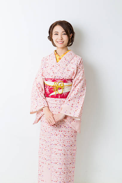 istock Woman wearing a kimono 620387430