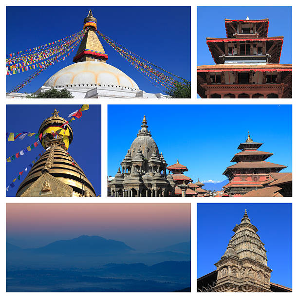 ネパールの印象 - monkey temple audio ストックフォトと画像
