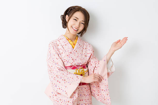 istock Woman wearing a kimono 620387610