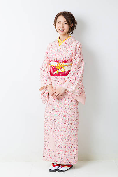 istock Woman wearing a kimono 620389180