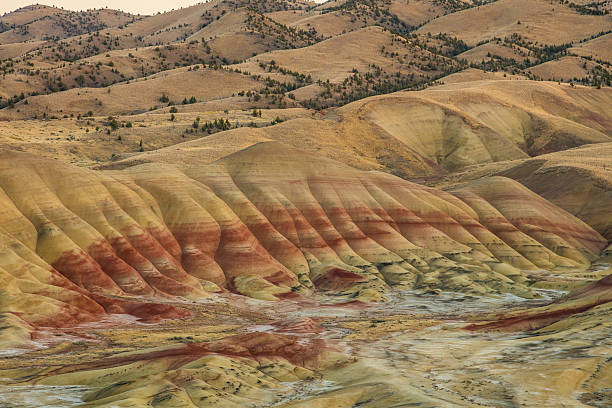 istock Colorful hills. The unusual landscape. Multi-colored layers 620389882