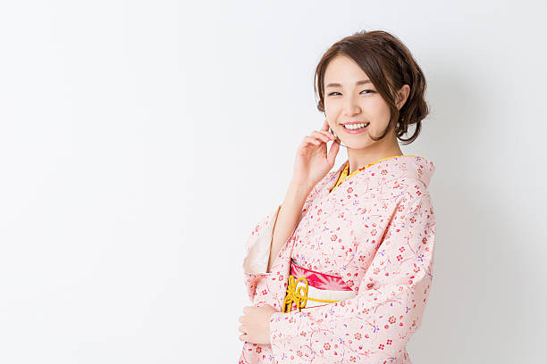 istock Woman wearing a kimono 620390924