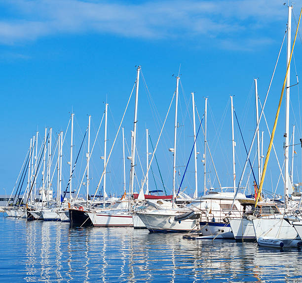 istock Many yachts and boats in the harbor. 620393350