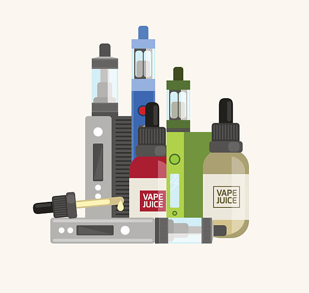 ilustrações de stock, clip art, desenhos animados e ícones de vape dispositivo vector conjunto. vaping sumo de vape. - propylene