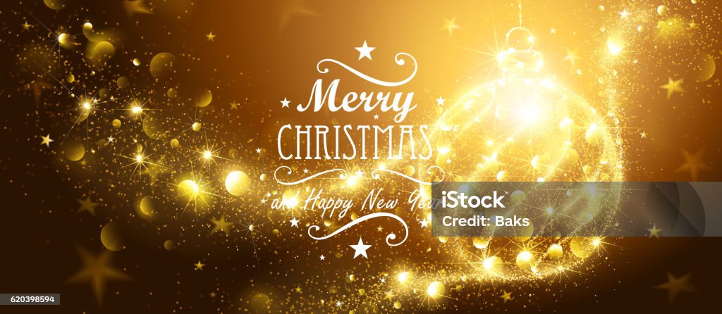 Christmas Gold Ball Christmas Gold Ball and flickering lights. Vector illustration Abstract stock vector