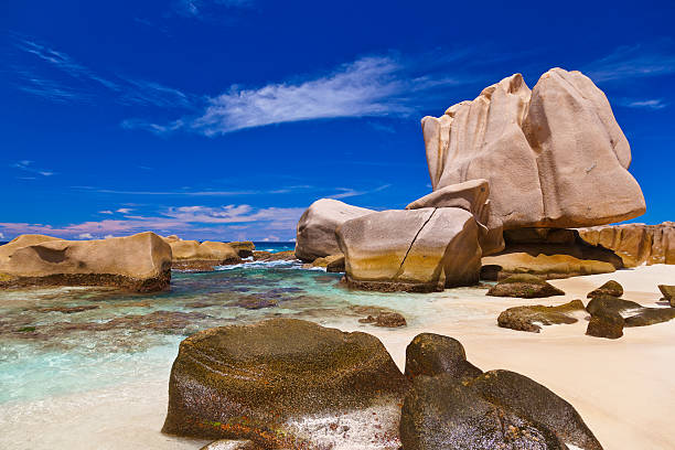 istock Tropical beach at Seychelles 620399872
