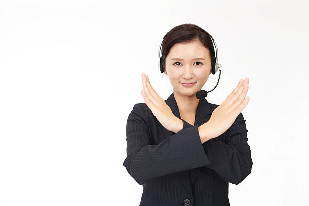 istock Portrait of a call center operator 620401358
