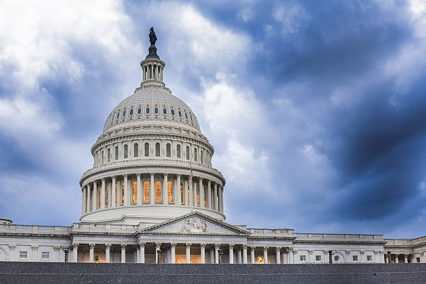 United States Capitol Building: Calm Before The Storm United States Capitol Building: Calm Before The Storm dome tent photos stock pictures, royalty-free photos & images