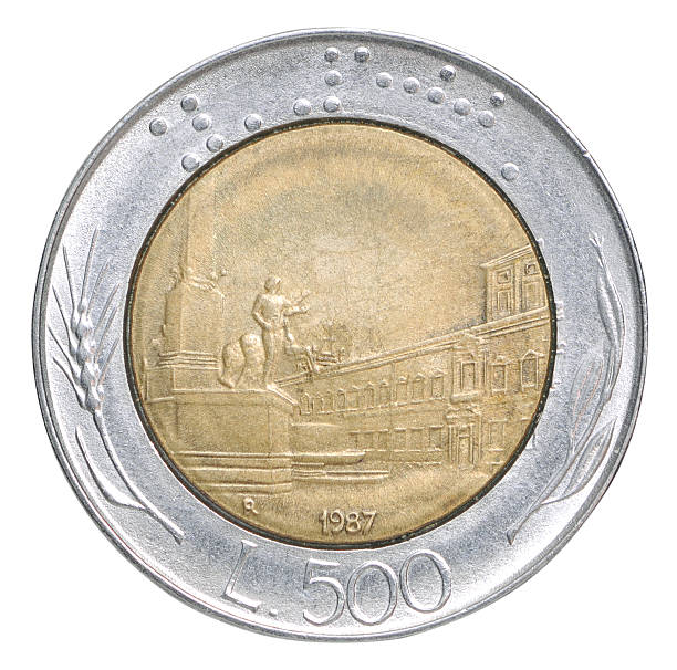 istock Italian lira coin 620404462