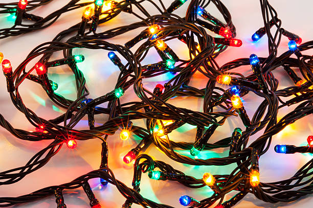 istock Background of colorful Christmas lights 620410382