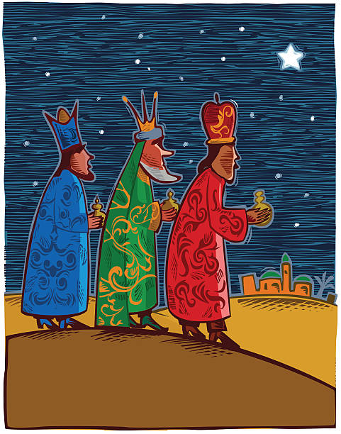 ilustrações, clipart, desenhos animados e ícones de três homens sábios - três reis - sweet cicely