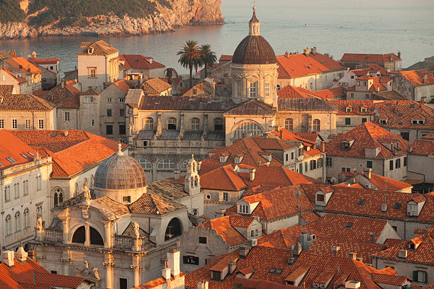 cidade velha de dubrovnik - distrito histórico imagens e fotografias de stock