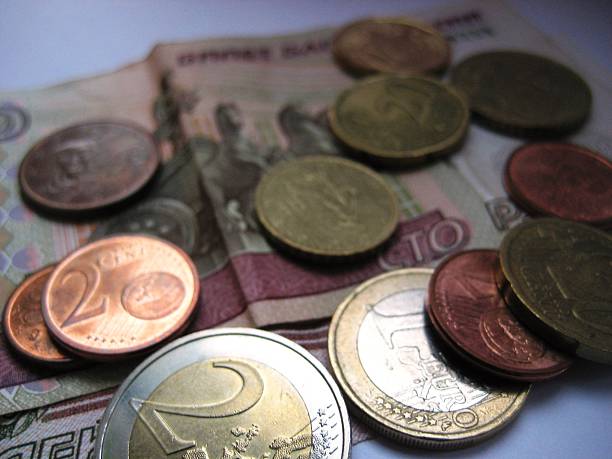 istock rubles russian currency and euros 620696530