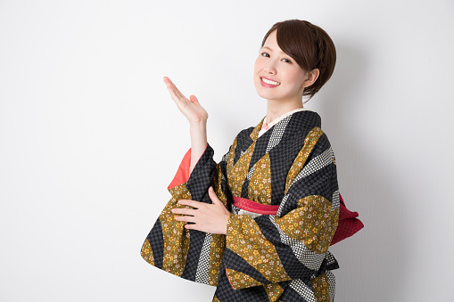 Japanese woman in traditional kimono
