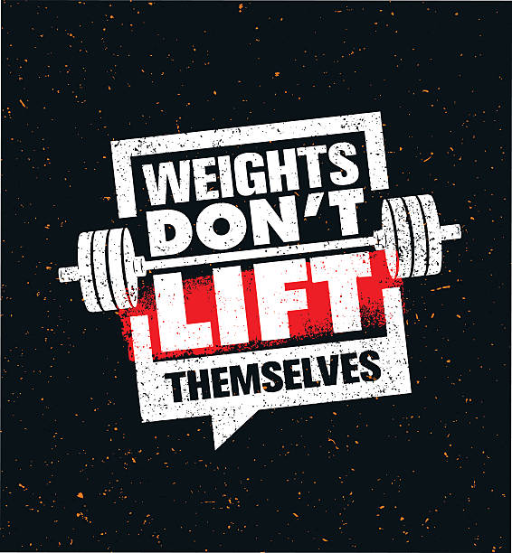 Weights Don't Lift Themselves vector art illustration