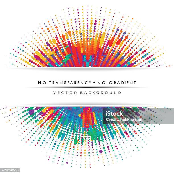 Ilustración de Salpicadura De Color Abstracto Fondo De Líneas Punteadas Banner y más Vectores Libres de Derechos de Fondos