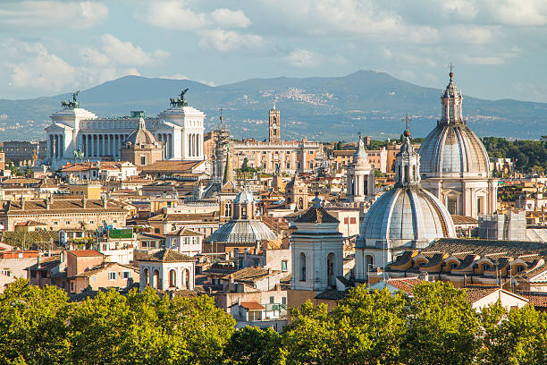 istock Panoramic view of Rome from Castel Sant'Angelo, Italy. 620699162