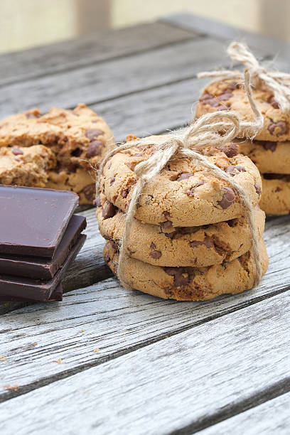 istock Homemade cookies with chocolate chips. Closeup 620701090