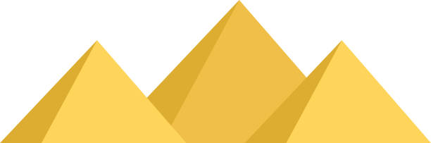 Egypt pyramids vector illustration Egypt pyramids vector illustration and egypt pyramids isolated on white background. Egypt pyramids vector icon illustration. Egypt pyramids isolated vector. Egypt pyramids silhouette pyramid of mycerinus stock illustrations