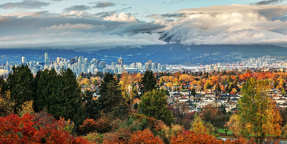 Vancouver city view in autumn