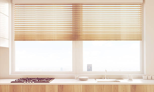 istock Close up of sunlit kitchen table top 620709000