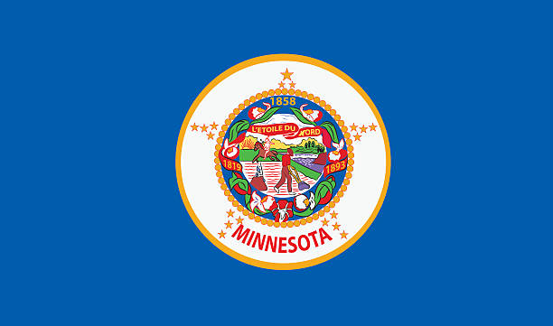 Minnesota Flag Vector Minnesota Flag minnesota stock illustrations
