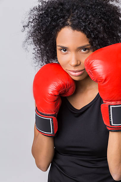 istock Woman in fight stand 620709978