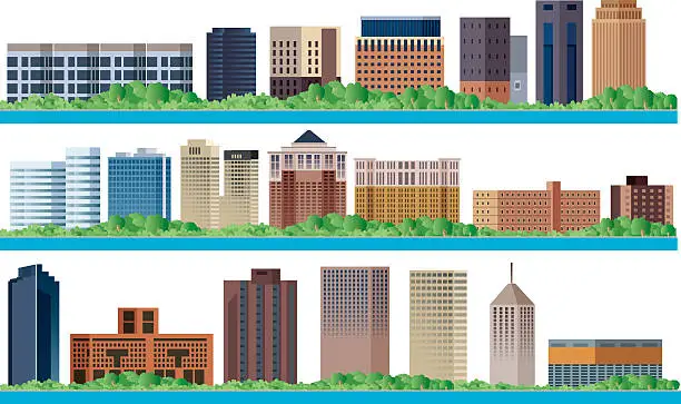 Vector illustration of Buildings