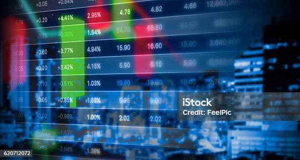 Stock Market Graph Background Stock Photo - Download Image Now - Stock Market and Exchange, Green Color, Change