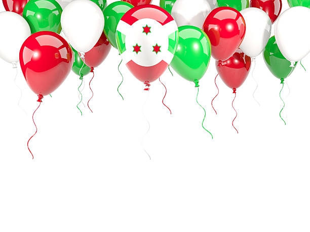 istock Flag of burundi on balloons 620719220