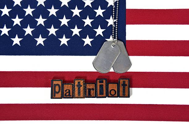istock patriot dog tags on flag 620719916