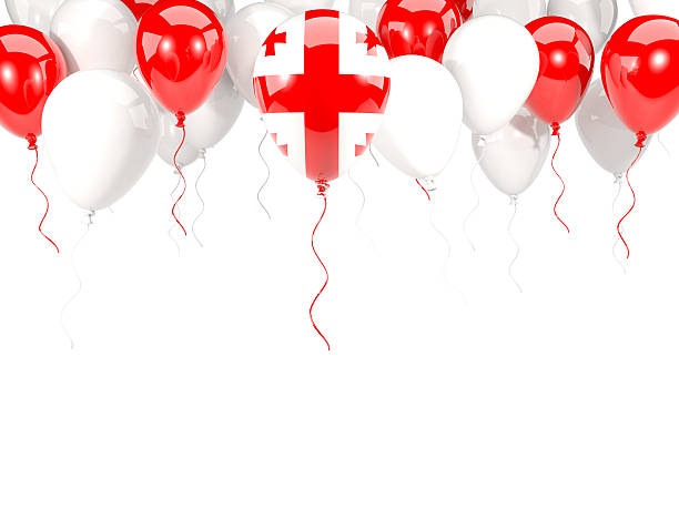 istock Flag of georgia on balloons 620720084
