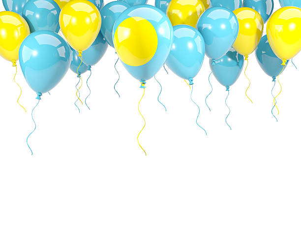 istock Flag of palau on balloons 620721638