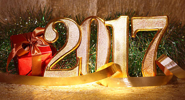 Year 2017 2017 gold numbers text and decoration 4789 квед 2021 stock pictures, royalty-free photos & images