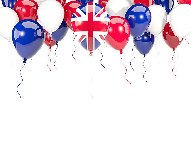 Photo of Flag of united kingdom on balloons