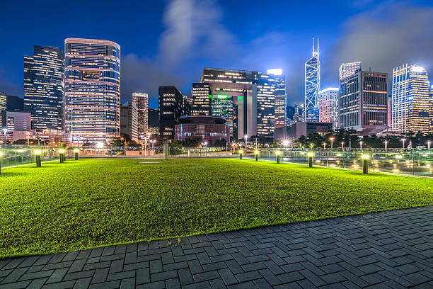 istock central park of Hong Kong at night 620723508