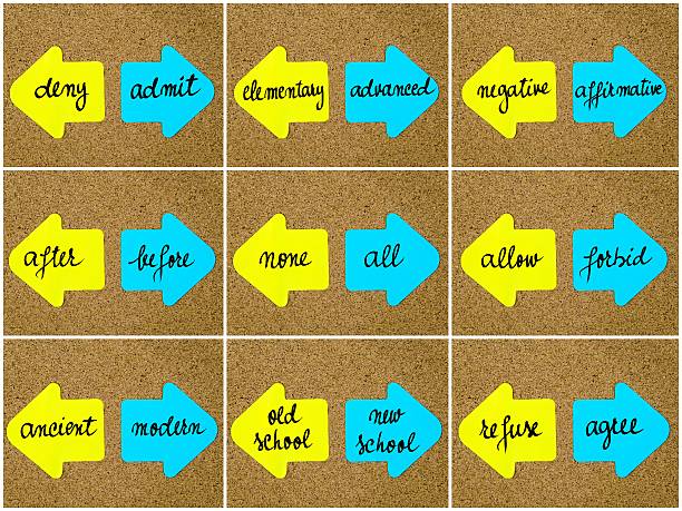 istock Antonym concepts written on opposite arrows 620727612
