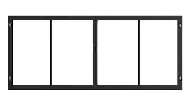 3d rendering window frame isolated on white