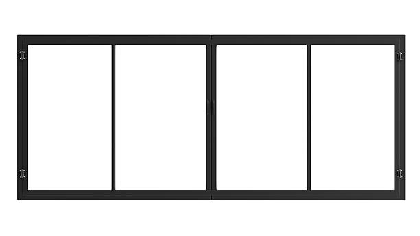 moldura janela isolada em branco - window frame window isolated clipping path - fotografias e filmes do acervo