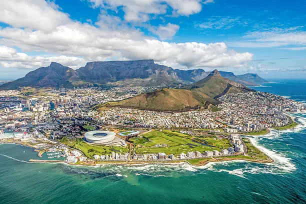 Photo of Cape Town and the 12 Apostels from above