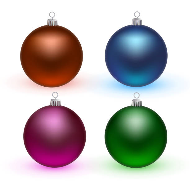 istock Colorful christmas balls. Set of isolated realistic decorations 620740558
